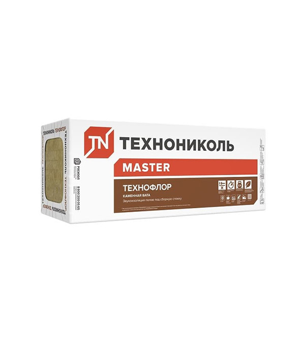 Утеплитель Технониколь ТехноФлор Стандарт 1200х600х30 мм, 8 шт. уп